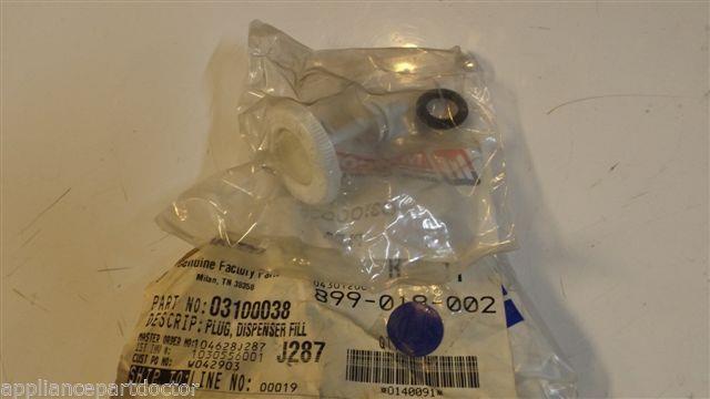 MAYTAG WHIRLPOOL REFRIGERATOR 03100038 PLUG DISP NEW IN BAG MAYTAG WHIRLPOOL REFRIGERATOR 03100038 PLUG DISP NEW IN BAG